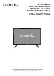 Oceanic OCEALED32DVD16B3 Manual De Instrucciones