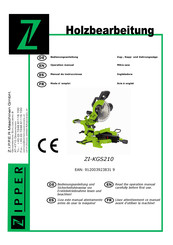 Zipper Maschinen ZI-KGS210 Manual De Instrucciones