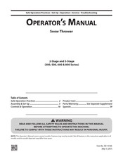 MTD 600 3-Stage Operator's Manual