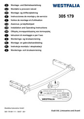 Westfalia Automotive 305 179 Instrucciones De Montaje Y De Servicio