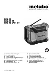 Metabo R 12-18 BT Manual De Instrucciones Original