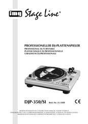 IMG STAGELINE DJP-350/SI Manual De Instrucciones