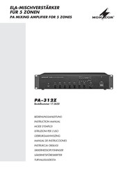 Monacor PA-312Z Manual De Instrucciones