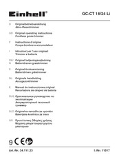EINHELL GC-CT 18/24 Li Manual De Instrucciones Original