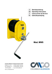 Columbus McKinnon Yale MWS 300 Instrucciones De Servicio