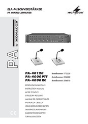 Monacor PA-4000PTT Manual De Instrucciones