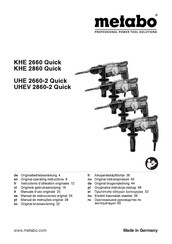 Metabo KHE 2860 Quick Manual De Instrucciones
