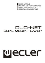 Ecler DUO-NET PLAYER Manual De Instrucciones