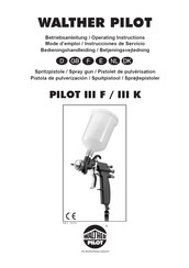WALTHER PILOT PILOT III F Instrucciones De Servicio