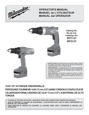 Milwaukee 0512-21 Manual Del Operador