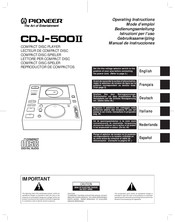 Pioneer CDJ-500II Manual De Instrucciones