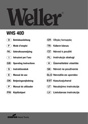 Weller WHS 40D Manual De Uso