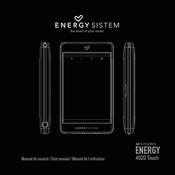 ENERGY SISTEM ENERGY 4020 Touch Manual De Usuario