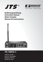 Monacor JTS TG-10STX/1 Manual De Instrucciones