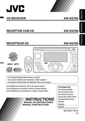 JVC KW-XG700 Manual De Instrucciones