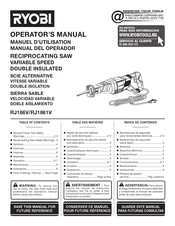 Ryobi RJ186V Manual Del Operador