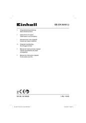EINHELL GE-CH 36/65 Li-Solo Manual De Instrucciones