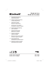 Einhell TE-AG 18/115 Li Manual De Instrucciones Original