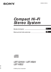 Sony LBT-XB22 Manual De Instrucciones