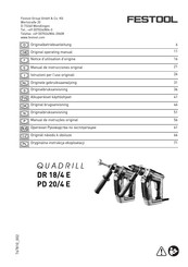 Festool QUADRILL DR 18/4 E Manual De Instrucciones
