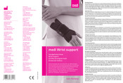 medi Wrist support Instrucciones De Uso