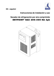 Beko Drypoint Rax 200-500 NA Instrucciones De Instalacion Y Uso