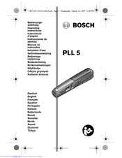 Bosch PLL 5 Instrucciones De Servicio