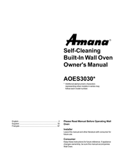 Amana AOES3030 Serie Manual Del Propietário