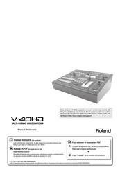 Roland V-40HD Manual De Usuario