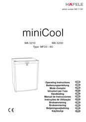 hafele miniCool MF20 - 60 Manual De Instrucciones