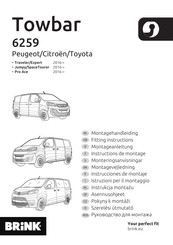 Brink Towbar 6259 Instrucciones De Montaje