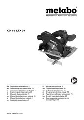 Metabo KS 18 LTX 57 Manual De Instrucciones Original