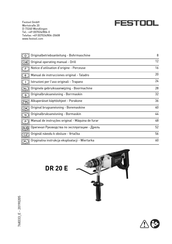 Festool DR 20 E Manual De Instrucciones