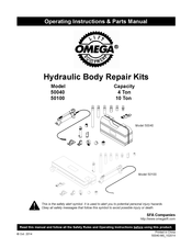 Omega Lift Equipment 50040 Manual De Piezas E Instrucciones De Funcionamiento