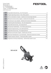 Festool DSC-AG 230 Manual De Instrucciones