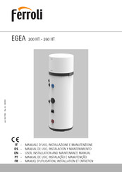 Ferroli EGEA Serie Manual De Uso, Instalación Y Mantenimiento