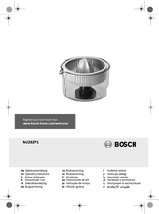 Bosch MUZ8ZP1 Instrucciones De Uso