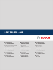 Bosch 1 687 023 652 - 658 Instrucciones De Funcionamiento