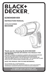 Black and Decker BDCS40BI Manual De Instrucciones