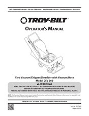 Troy-Bilt CSV 060 Manual Del Operador