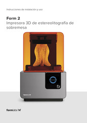 Formlabs Form 2 Instrucciones De Instalacion Y Uso