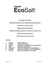 Davey EcoSalt DES20CE Manual De Instalación Y De Mantenimiento