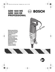 Bosch GDB 1600 DE PROFESSIONAL Instrucciones De Servicio