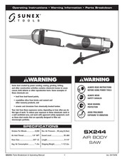 Sunex Tools SX244 Instrucciones De Operación