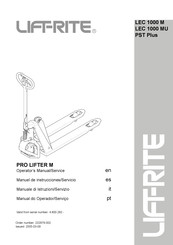 Lift-Rite LEC 1000 MU Manuel De Instrucciones