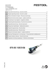 Festool ETS EC 125/3 EQ Manual De Instrucciones