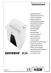 HSM Securio B24 Instrucciones De Servicio