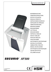 HSM Securio AF 500 Instrucciones De Servicio