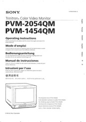 Sony Trinitron PVM-1454QM Manual De Instrucciones