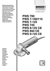 Bosch PWS 850 CE Instrucciones De Servicio